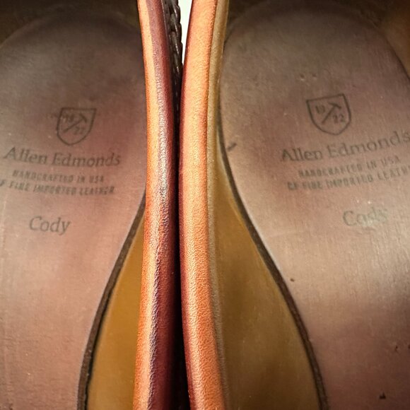 Allen Edmonds Cody Woven Tassel Loafers Shoes‎ Mens Size 9.5D Brown Leather main image 5